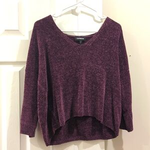 Purple Crop Sweater from Express